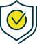 Icon of a shield with a checkmark representing integrity and transparency in mortgage services.